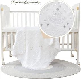 img 1 attached to Wrap Your Little One In Comfort And Elegance With Booulfi'S Christening Blanket: A Perfect Unisex Baptism Essential