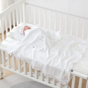 img 3 attached to Wrap Your Little One In Comfort And Elegance With Booulfi'S Christening Blanket: A Perfect Unisex Baptism Essential