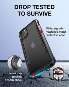 img 2 attached to Shockproof Raptic Shield Clear Case For IPhone 11 Pro Max With Durable Aluminum Frame And Anti-Yellowing Technology, Military Tested For 10Ft Drop, Black