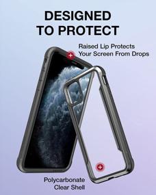 img 1 attached to Shockproof Raptic Shield Clear Case For IPhone 11 Pro Max With Durable Aluminum Frame And Anti-Yellowing Technology, Military Tested For 10Ft Drop, Black