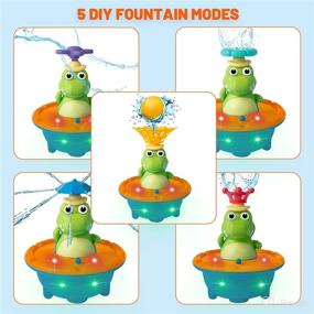 img 3 attached to TAMEXI Crocodile Baby Bath Toys for Toddlers - Spray Water Toys, Waterproof Crocodile Sprinkler Bathtub Toys, Light Up Bath Toys - Water Toys for 6-12 Months Babies, Boys & Girls Ages 1-3