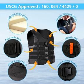 img 2 attached to XGEAR Adult USCG Life Jacket Water Sports Life Vest