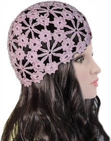 img 3 attached to Women'S Handmade Summer Floral Crochet Beanie Hat Cap - Perfect For Girls And Women