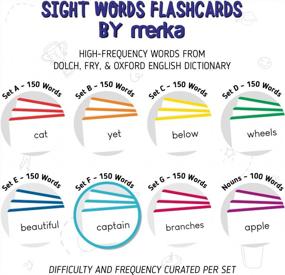 img 2 attached to Boost Your Child'S Reading Skills With Merka Sight Words Flashcards Set F - 150 First Words For Pre-K To 3Rd Graders!