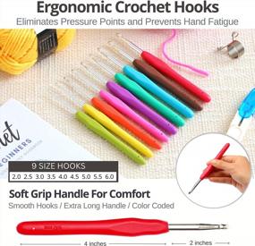 img 1 attached to Crochet Kit For Beginners Adults And Kids - Make Amigurumi And Crocheting Kit Projects - Beginner Crochet Kit Includes 20 Colors Crochet Yarn, Crochet Hooks, Book, Crochet Bag Etc, Crochet Starter Kit