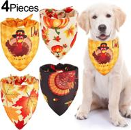 thanksgiving bandanas pumpkin triangle washable logo