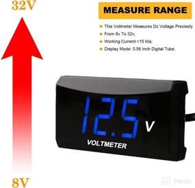 img 3 attached to Digital Voltmeter Display Motorcycle Waterproof