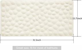 img 2 attached to OTHWAY Soft Rubber Non-Slip Bathtub Mat With Strong Suction Cups - Beige
