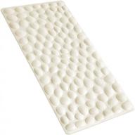 othway soft rubber non-slip bathtub mat with strong suction cups - beige logo