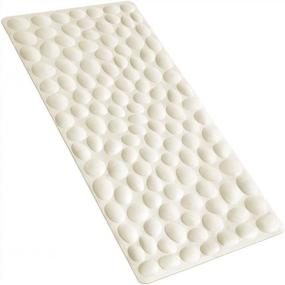 img 4 attached to OTHWAY Soft Rubber Non-Slip Bathtub Mat With Strong Suction Cups - Beige