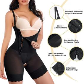 img 3 attached to ELEADY Women'S Full Body Shaper With Tummy Control, Open Bust, Slimmer Butt Lifter Panty, And Zipper - For Effective Waist Training And Shapewear Solutions