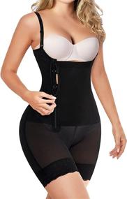 img 4 attached to ELEADY Women'S Full Body Shaper With Tummy Control, Open Bust, Slimmer Butt Lifter Panty, And Zipper - For Effective Waist Training And Shapewear Solutions