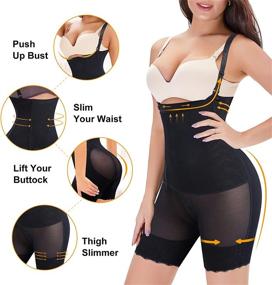 img 1 attached to ELEADY Women'S Full Body Shaper With Tummy Control, Open Bust, Slimmer Butt Lifter Panty, And Zipper - For Effective Waist Training And Shapewear Solutions