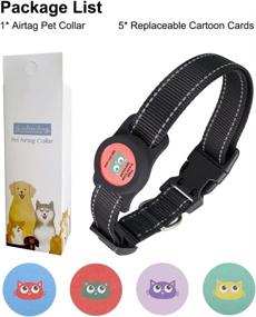 img 1 attached to Reflective AirTag Cat Collar by Animire - Apple AirTag Compatible, Neck Circumference 8-12inch, Nylon Pet Collar for Cats and Small Dogs with Silicone AirTag Holder