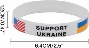 img 2 attached to Ukrainian Rubber Wristbands - 10PCS Support For Ukraine Flag Bracelets, Pray For Ukraine-B
