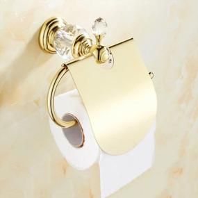 img 1 attached to Add Elegance To Your Bathroom With OWOFAN Gold Crystal Toilet Paper Holder