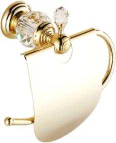 img 4 attached to Add Elegance To Your Bathroom With OWOFAN Gold Crystal Toilet Paper Holder