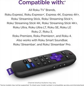 img 1 attached to Roku Voice Remote Pro: Rechargeable Remote With TV Controls, Lost Remote Finder, Hands-Free Voice Controls, And Shortcut Buttons For Roku Players, Roku TV & Streambars With Private Listening