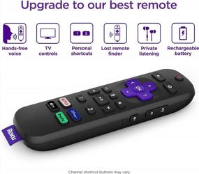 img 3 attached to Roku Voice Remote Pro: Rechargeable Remote With TV Controls, Lost Remote Finder, Hands-Free Voice Controls, And Shortcut Buttons For Roku Players, Roku TV & Streambars With Private Listening