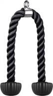 upgrade your gym workouts with seleware tricep rope cable attachments: 28”/36” universal pull-down ropes with soft rubber ends logo