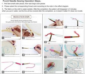 img 1 attached to 🦄 Punch Needle Kit: DIY Rug Hooking Kit for Adults and Kids Beginners, Includes an Adjustable Embroidery Pen, Yarn, and Rug Punch Needle Hoop - Unicorn Design