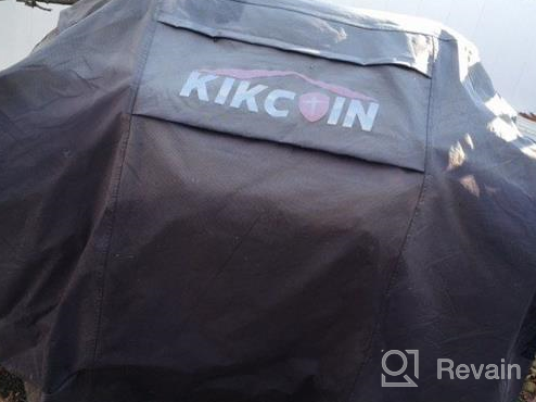 img 1 attached to Heavy Duty Waterproof 64 Inch BBQ Cover - Suitable For Char-Broil, Weber, Brinkmann & More | Kikcoin Grill Covers review by Chad Aguirre