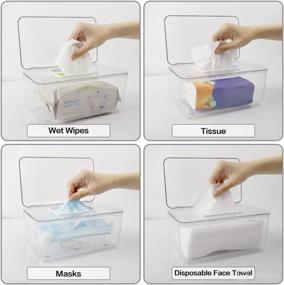 img 1 attached to 📦 Haskmic Mask Dispenser: Transparent Mask Holder Storage Box for Home, Office, Car, School, Church, Gym - Damp-Proof and Dustproof Mask Case with Cover