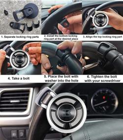 img 3 attached to 🔧 Enhance Your Steering with the FOURING BL Steering Wheel Knob Spinner – Non-Slip Universal Fit, Sleek Chrome Plated Finish Suicide Knob for Effortless Control (Silver Platinum)