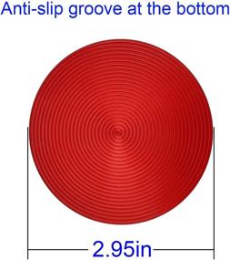 img 1 attached to 🔴 XJDAMZ Jack Pad Slotted – Universal Magnetic Frame Rail Protector Puck/Pad-red 1Pcs, 75mm-red: Maximum Jacking Protection and Stability