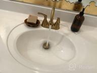 img 1 attached to 🚰 TRUSTMI Brushed Gold Bathroom Faucet: 2 Handle Lavatory Sink Faucet with Pop Up Drain and Water Supply Lines review by Frank Garahana