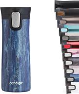 pinnacle autoseal travel mug by contigo - stainless steel thermal flask, vacuum insulated tumbler with leakproof lid логотип