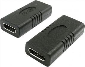 img 2 attached to 🔌 Адаптер USB C Type C Qaoquda - 90 градусов вправо и влево, вверх и вниз, угловой мужской разъем на женский разъем для ноутбука, планшета и мобильного телефона - 2 шт.