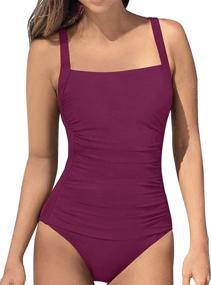 img 2 attached to 👙 Upopby Vintage Control Swimwear: Trendy Women's Swimsuits & Clothing at Swimsuits & Cover Ups