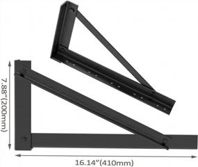 img 1 attached to AMSOOM DIY Triangle Shelf For Garage Storage And Home Organization - Sturdy Wall-Mounted Shelf System With Easy Installation And Black Finish