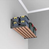 amsoom diy triangle shelf for garage storage and home organization - sturdy wall-mounted shelf system with easy installation and black finish logo