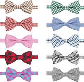 img 4 attached to BANMODER Adjustable Dog Bow Ties: 10pcs Vibrant Bowtie Collars for Dogs and Cats