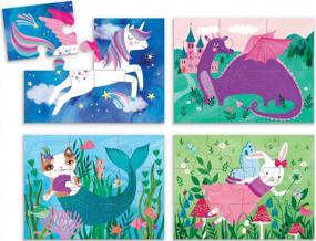 img 3 attached to Mudpuppy Magical Friends 4-In-A-Box Puzzles, Ages 2-5, Each Measures 6”X8 - Chunky Puzzles With 4, 6, 9 And 12 Pieces - Difficulty Level Grows With Child – Beautifully Illustrated Puzzles, Multicolor