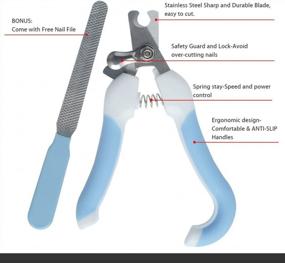 img 3 attached to Cos2Be Pet Nail Clippers With Safety Guard And Grinder - Perfect For Your Large Dog Or Cat'S Grooming Needs!