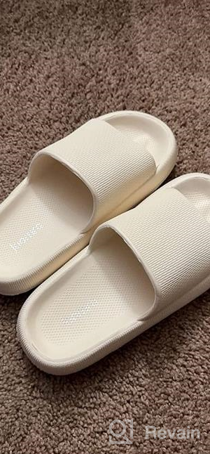 img 1 attached to Experience Ultimate Comfort With Joomra Non-Slip Pillow Slippers For Women And Men review by Christopher Penn