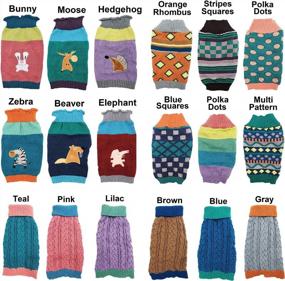 img 2 attached to XXS Dog Sweater Knitted Fashion Warm Soft Winter Clothes For Small Large Pet Cat Puppy Hedgehog 8 Inches Length