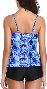 img 3 attached to Women'S Tankini Swimsuit With Layered Ruffle Flounce & Tummy Control - Papasgix