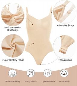 img 1 attached to Get Your Perfect Figure With SHAPERX Women'S Tummy Control Bodysuit