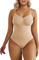 get your perfect figure with shaperx women's tummy control bodysuit logo