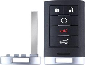 img 4 attached to 🔑 Keyless Entry Fob for Cadillac SRX 2010-2015 / ATS XTS/ELR 2013-2014 | 1 Piece | FCCID(NBG009768T) | 5-Buttons | 315 MHz | Remote Control Start Replacement