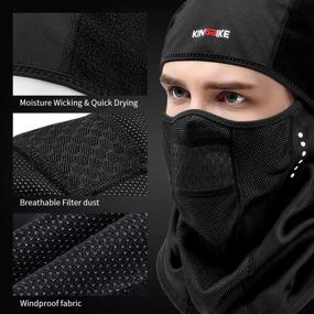 img 2 attached to 🎿 Balaclava Ski Mask: Ultimate Winter Full Face Gear for Men & Women for Skiing, Snowboarding, Motorcycle Riding & Running