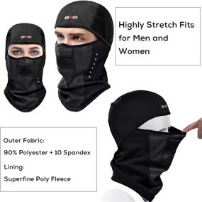 img 1 attached to 🎿 Balaclava Ski Mask: Ultimate Winter Full Face Gear for Men & Women for Skiing, Snowboarding, Motorcycle Riding & Running