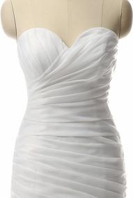 img 1 attached to JAEDEN Wedding Dress Mermaid Strapless Bridal Dresses Ruffles Wedding Gown Sweetheart Bride Dress Trumpet