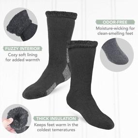 img 2 attached to Thermal Socks For Men And Women - 4/6 Pairs Thick Heated Winter Boot Socks Insulated For Extreme Cold Weathers By Debra Weitzner