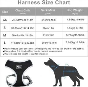 img 1 attached to XS Black Dog Harness And Leash Set - No Pull, No Choke Comfort Fit For Small & Medium Dogs