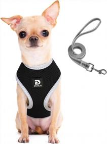 img 4 attached to XS Black Dog Harness And Leash Set - No Pull, No Choke Comfort Fit For Small & Medium Dogs